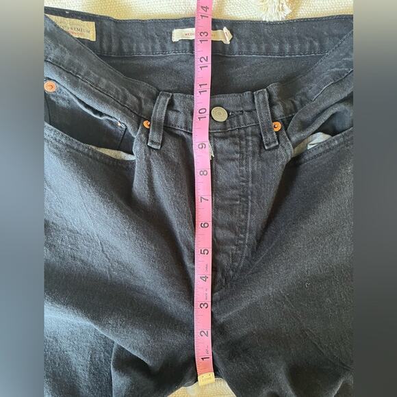 Levi’s Wedgie Straight Ankle black cropped Jeans size 27 - Picture 6 of 9